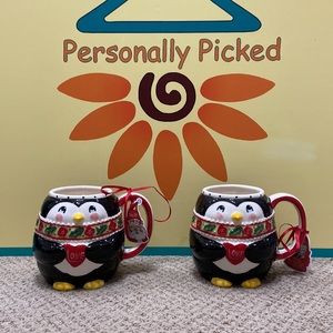 Blue Sky Clayworks PENGUIN Mug Set